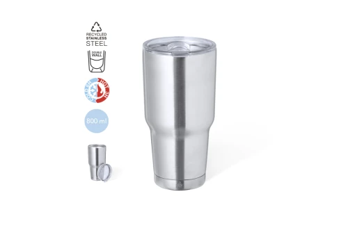 Mug isotherme personnalisé gobelet thermique en inox recyclé Atinger 800 ml