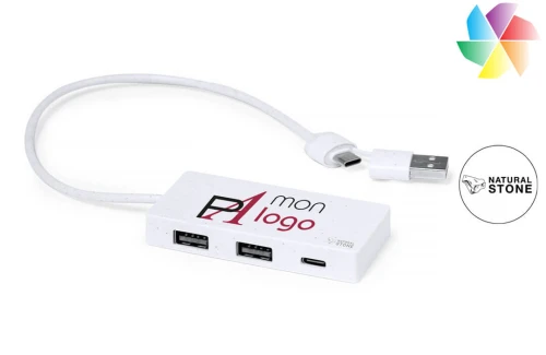 Hub USB personnalisé Port 2.0 fabriqué à partir d’extraits de pierre naturelle Nagent