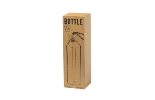 Bouteille personnalisée en aluminium recyclé et bouchon bambou Irvinson 600ml