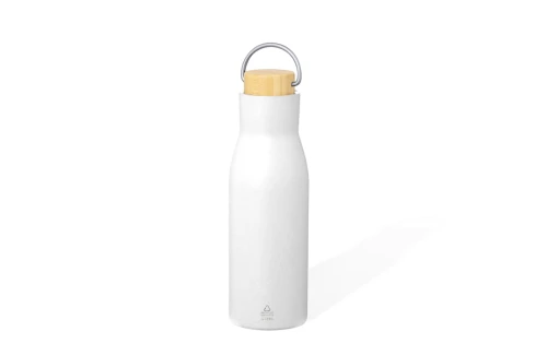 Gourde isotherme personnalisée en inox recyclé et bambou Prismix 500 ml