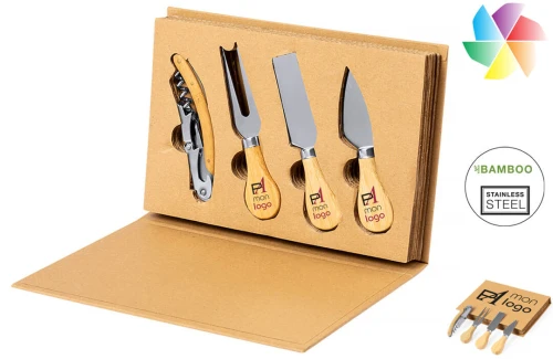 Coffret accessoire publicitaire personnalisé pour vin et fromages Sondrex 