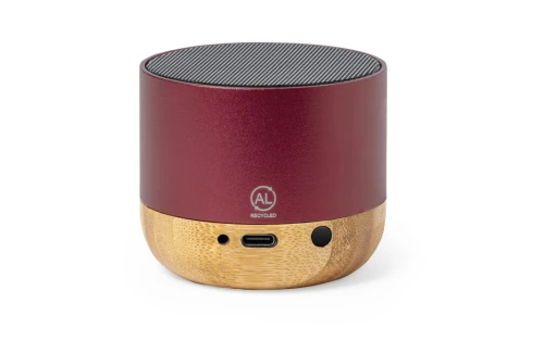 Enceinte personnalisée haut-parleur Bluetooth® bambou en alu recyclé Lops