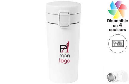 Mug isotherme de voyage gobelet thermique personnalisable Jorlens 380 ml