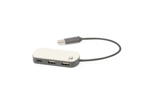 Hub USB personnalisé port 2.0 en fibre de café Nylox