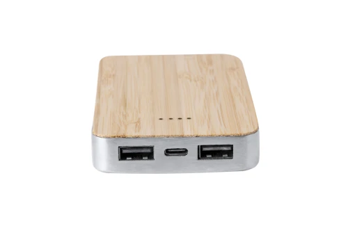 Batterie powerbank personnalisable alu recyclé et bambou Newin 5000 mAh