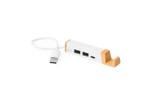 Hub USB personnalisé en brique de lait recyclé avec support smartphone Kartip