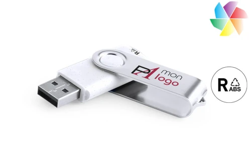 Clé USB publicitaire personnalisée 16 Go en RABS recyclé résistant Kursap made in Europe 