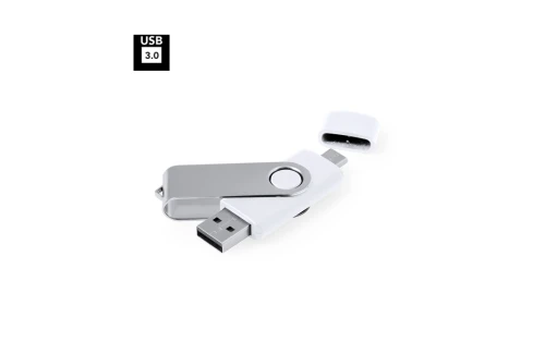 Clé USB 3.0 personnalisée 16 Go otg double connectique made in Europe