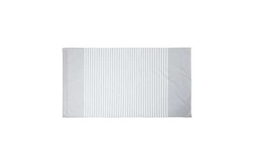 Drap de bain rayé en coton recyclé certifié GRS personnalisable Flokyn 150 x 80