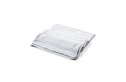 Drap de bain rayé en coton recyclé certifié GRS personnalisable Flokyn 150 x 80