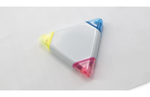 Surligneur personnalisé marqueur fluo triangulaire 3 couleurs Trico