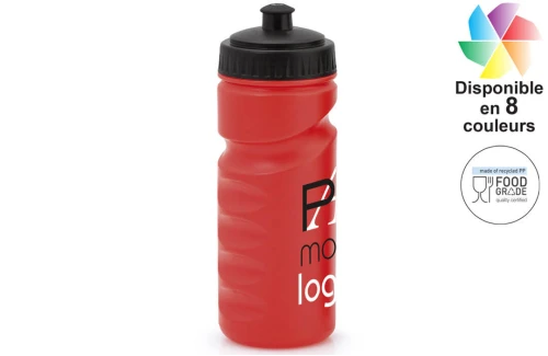 Bidon sport personnalisé en PE résistant Iskan de 500 ml