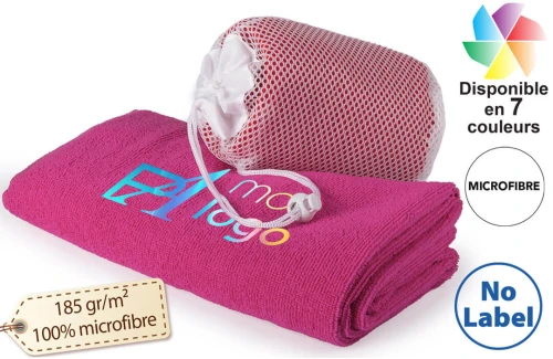 Serviette de bain personnalisée microfibre absorbante et douce Gymnasio 100 x 50