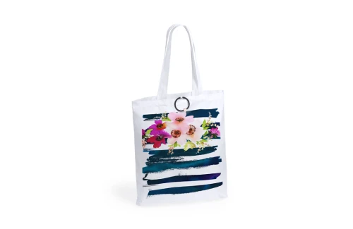 Sac de course pliable publicitaire Conel en polyester lisse