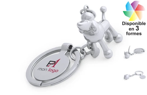 Porte-clés monnaie publicitaire personnalisé à motifs animaux, chien, chat , cochon en 3D Hoinzo 