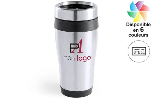 Mug isotherme publicitaire personnalisé gobelet thermique de voyage Fresno 