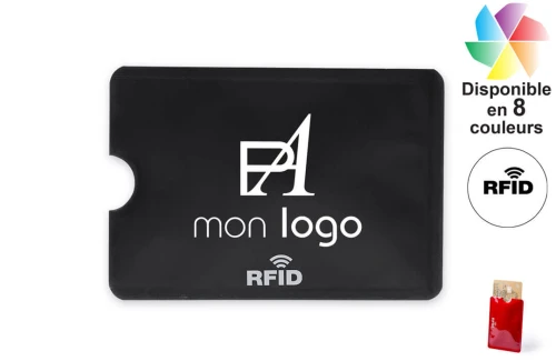 Porte cartes bancaire publicitaire personnalisé RFID Becam en aluminium 