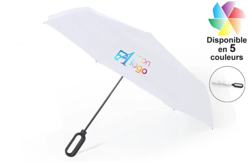 Parapluie pliable personnalisé à système coupe-vent Brosmon