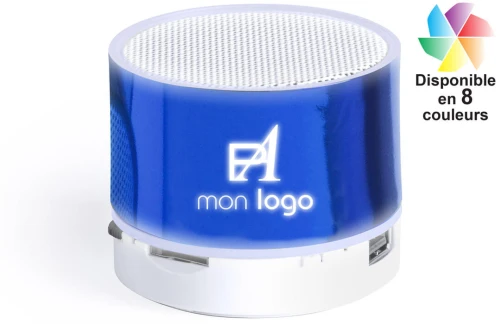 Mini enceinte Bluetooth connectée haut parleur publicitaire personnalisé avec logo lumineux Viancos 