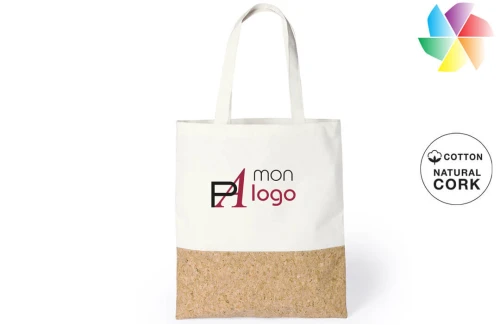 Tote bag personnalisé écoresponsable en coton et de liège Tarlam