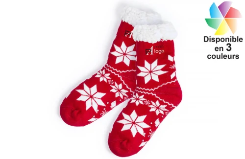 Chaussettes anti-dérapantes aux motifs de Noël personnalisables Camiz 