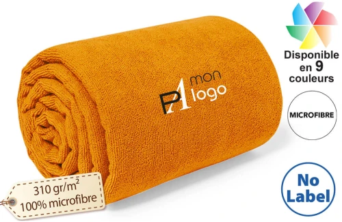 Serviette de bain microfibre ultra absorbante personnalisable Bayalax 90 x 170