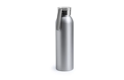 Gourde personnalisée en aluminium de couleur argentée Tukel 650 ml