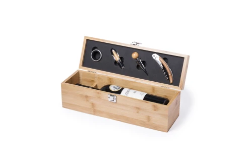 Coffret sommelier personnalisé kit bouteille de vin avec accessoires Boriax