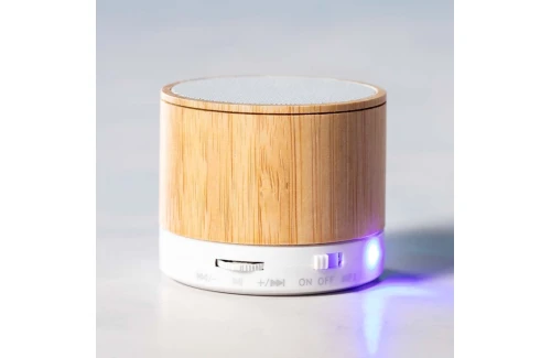 Mini enceinte Bluetooth personnalisable haut parleur en bambou Kaltun