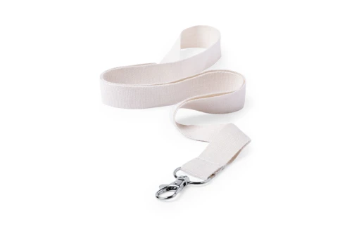 Cordon tour de cou personnalisé Mirok lanyard en coton naturel