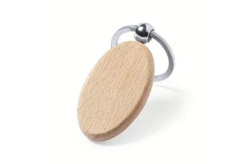 Porte-clés personnalisé en bois de hêtre naturel Pelton