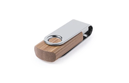 Clé USB twister personnalisée 16 Go en bambou Cetrex made in Europe