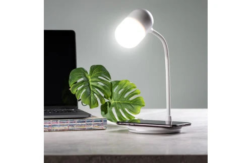 Lampe de bureau personnalisée bluetoothspeaker® avec chargeur sans fil Lerex