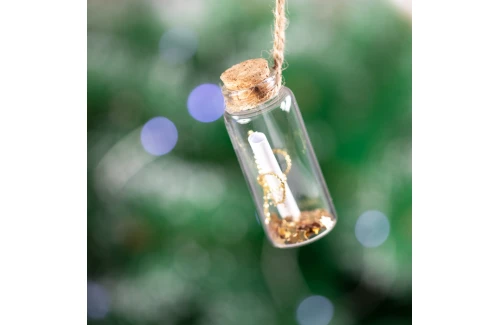 Bouteille à souhaits écrin à vœux de Noël en verre personnalisable Shoilen