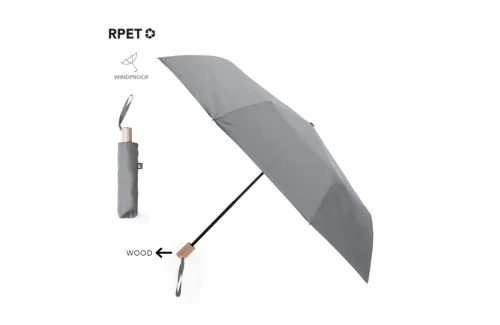 Parapluie pliable personnalisé recyclé à système anti-vent Brosian