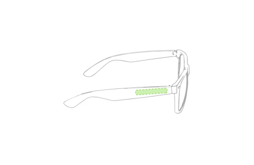 Lunettes de soleil personnalisées Tinex monture et branche en bambou