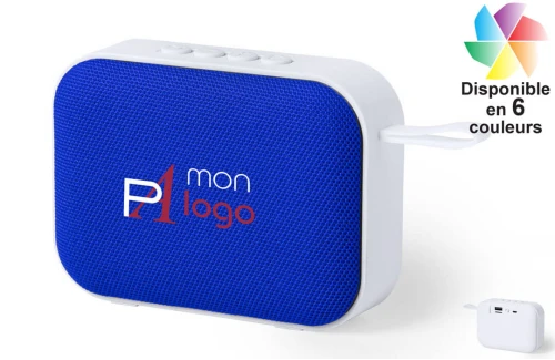 Enceinte publicitaire personnalisée haut-parleur Bluetooth® mains-libres et radio FM Kafin 