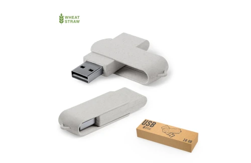 Clé USB personnalisée 16 Go en fibre de paille de blé Kontix made in Europe