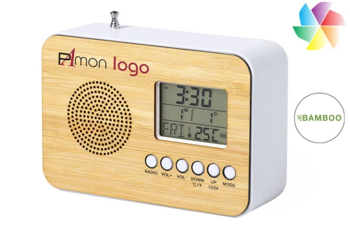 Horloge radio publicitaire personnalisée Tulax au multifonction 