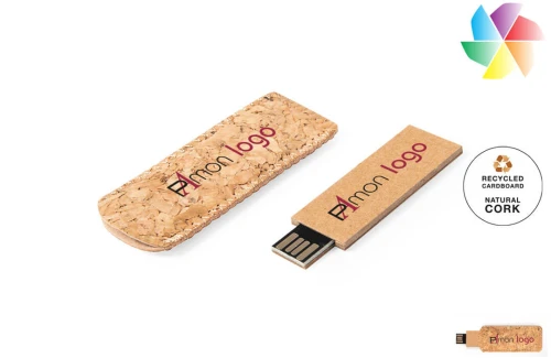 Clé USB publicitaire personnalisée slim 16 Go en carton recyclé Nosux made in Europe 