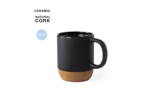 Mug personnalisé écologique Bokun de 420 ml à base en liège