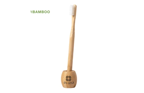 Brosse à dents personnalisée Korol en bambou avec support