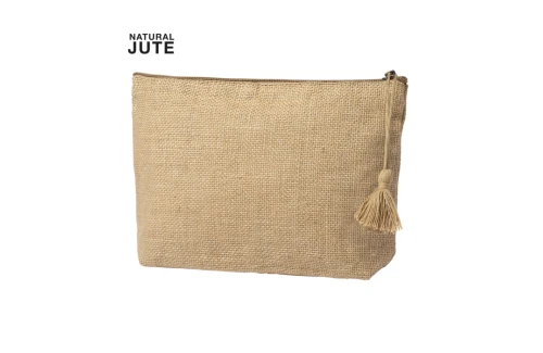 Trousse cosmétique personnalisée Lindak pochette maquillage en jute