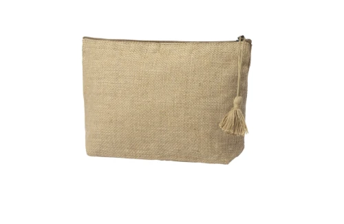 Trousse cosmétique personnalisée Lindak pochette maquillage en jute