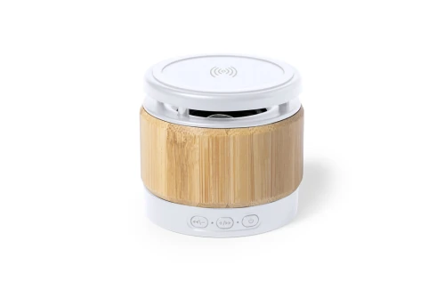 Mini enceinte Bluetooth® personnalisable avec chargeur sans fil Zakrox