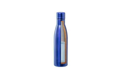 Bouteille isotherme personnalisée en inox à finition métallisée Kungel 500ml