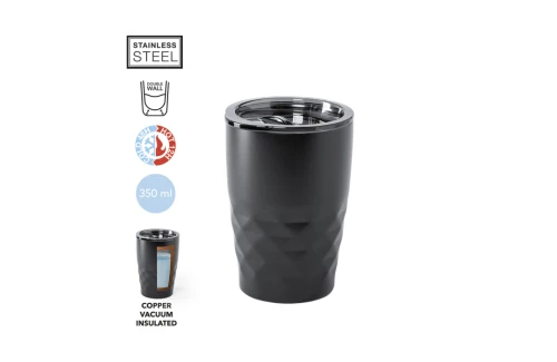 Mug isotherme personnalisé verre thermique publicitaire Blur 350ml