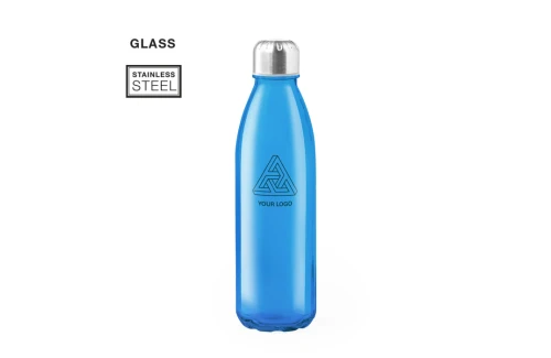 Bouteille personnalisée en verre coloré et bouchon inox Sunsox 650ml