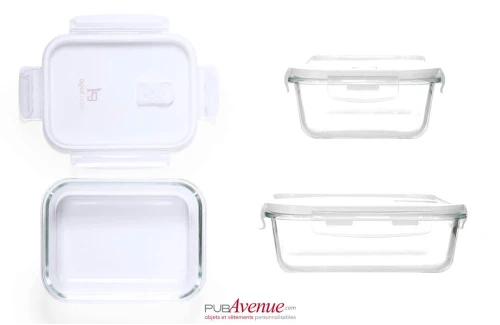 Lunch box personnalisée Tuber boîte repas réutilisable en verre