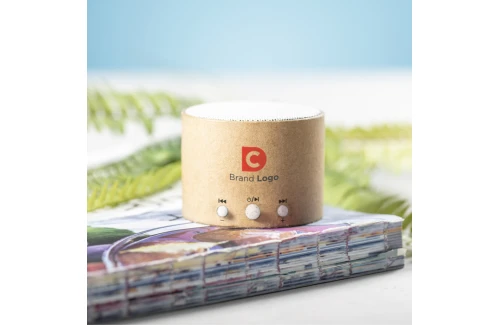 Mini enceinte personnalisé haut-parleur Bluetooth® en carton recyclé Crapin